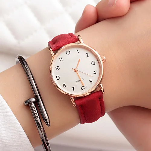 Новинка, женские часы, дамские модные повседневные кварцевые наручные часы для женщин, женские наручные часы, часы relogees Hodinky - Цвет: red