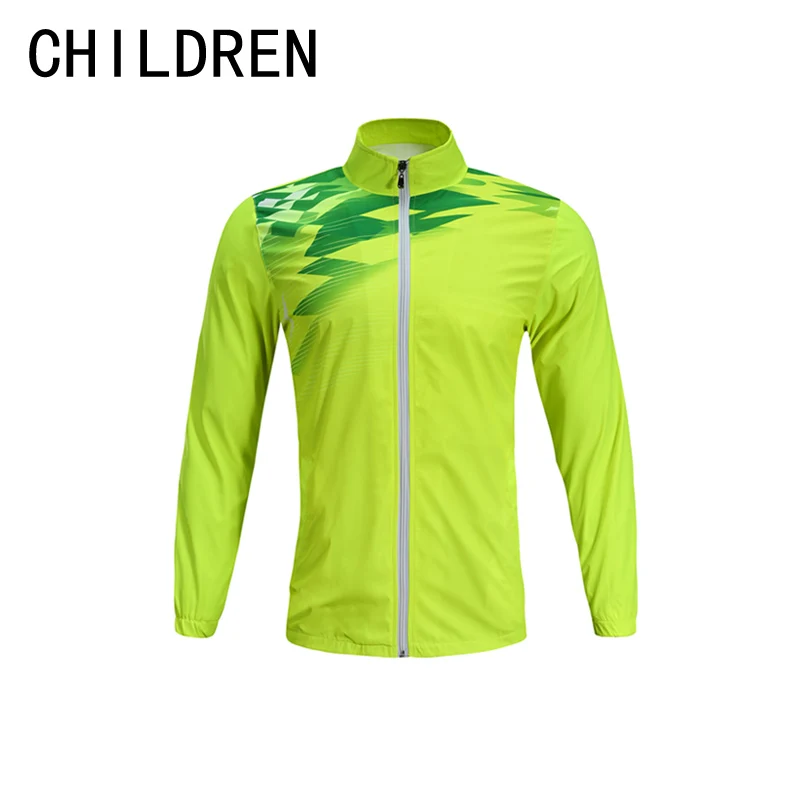 Новая осенне-зимняя одежда, пальто, костюмы для бадминтона, ветровка, теннисные куртки, Мужская/Женская/детская спортивная одежда, теплая одежда - Цвет: 1101 children Green