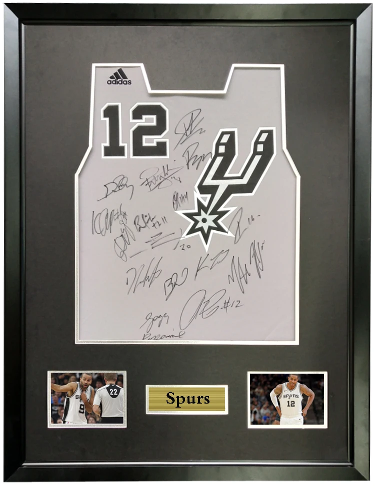 

Paul Gasol signed autographed basketball shirt jersey come with Sa coa framed Spurs