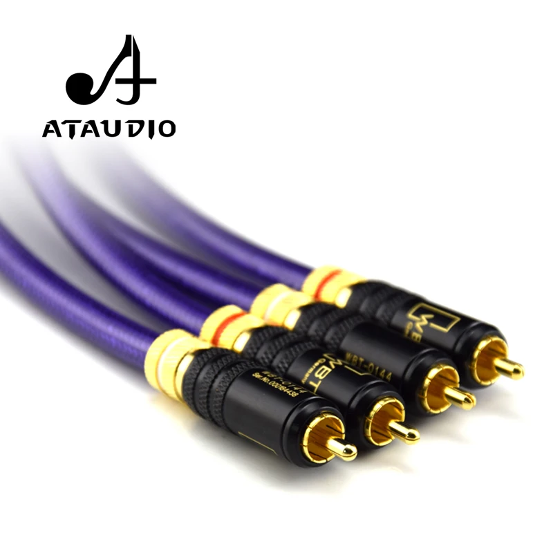 ATAUDIO VDH Hifi посеребренный 2RCA кабель профессиональный DVD усилитель Интерконнектор