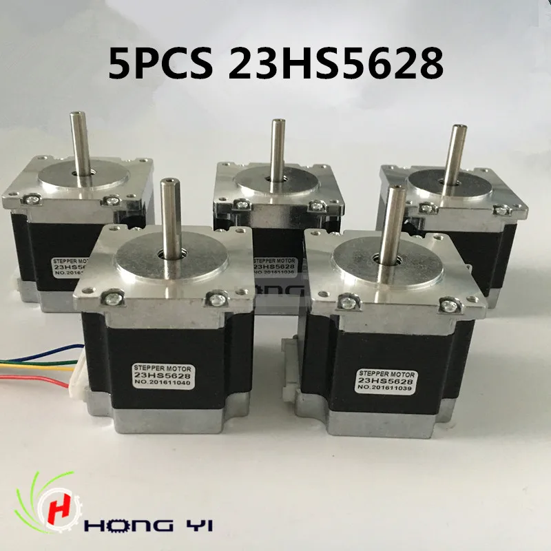 Free shipping 5PCS 23HS5628  4-lead Nema 23 Stepper Motor 57 motor NEMA23 Stepper Motor 2.8A  ISO CNC