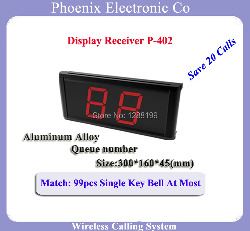 

Wireless Menu Receiver For Fast Food Court Queuing Service Managing Call System P-402