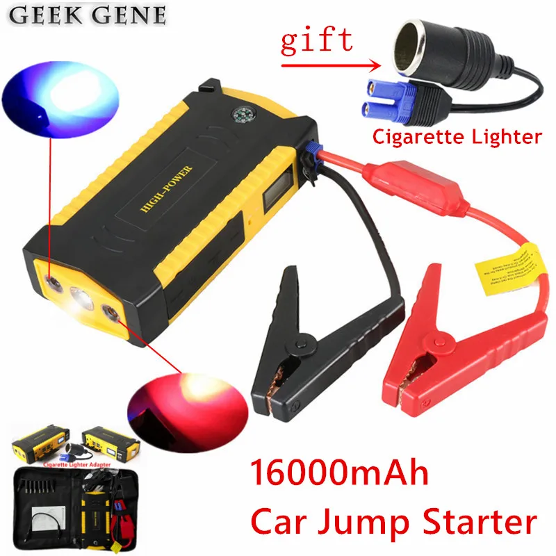 2017 Car Jump Starter 600A Pack Portable Starting Device 4USB Power Bank Charger For Car Battery