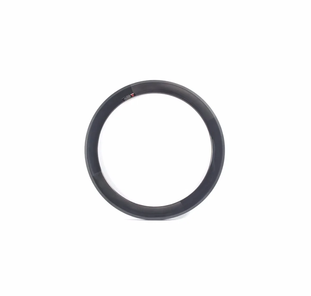 

700c Clincher 50mm Dimpled Glossy Bicycle Carbon Rims, 23mm Width, 24H Road Bike Rims