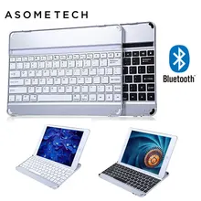 Ultra-slim Wireless Keyboard Bluetooth 3.0 for Apple iPad 6 Air 2 Aluminum Alloy Stand keyboard case cover for ipad AIR 2 A1566