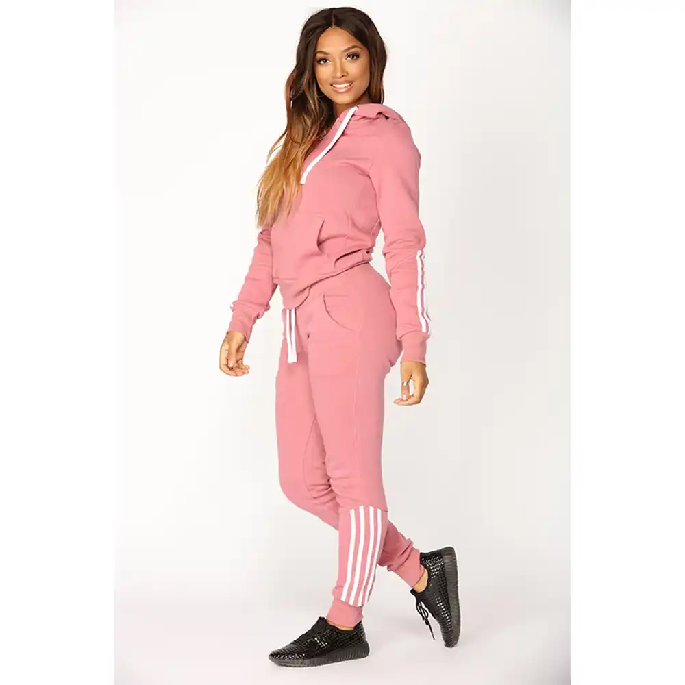 matching pink tracksuit