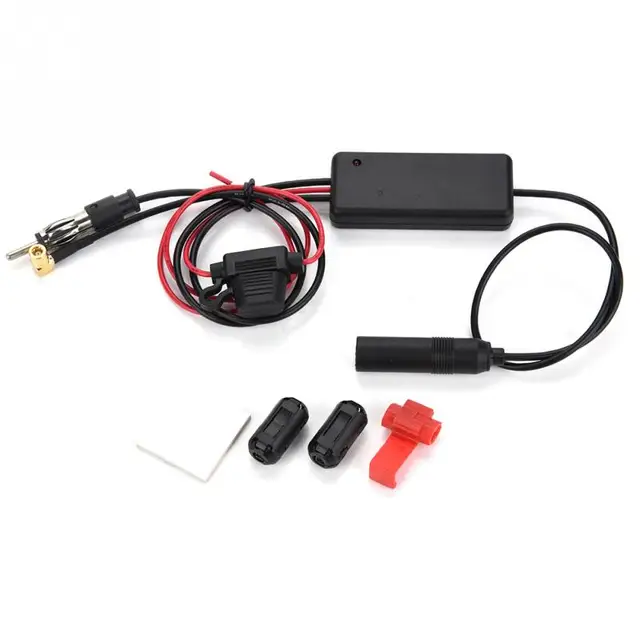 Universal Auto Car Radio FM Antenna Signal Booster Amplifier For Marine Car Vehicle Boat AM DAB FM Signal Antenna Enhance