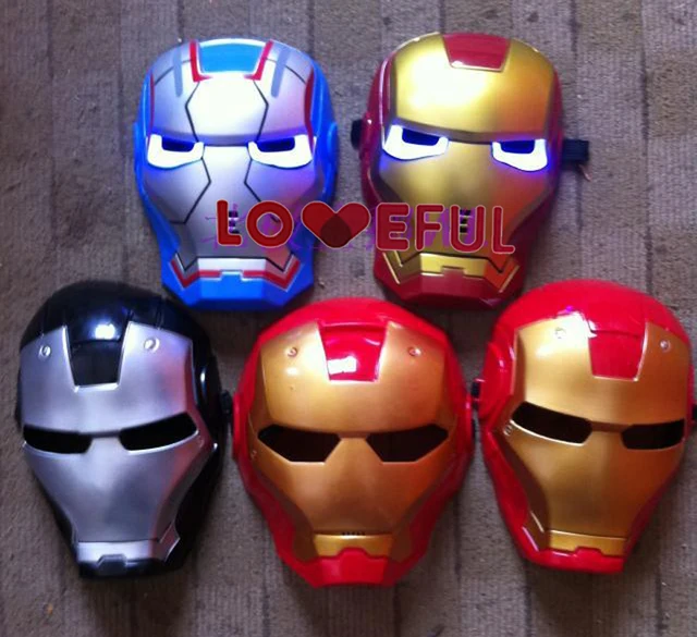 new 2pcs 1 lot quality cosplay ironman mask eyes makeup toy for kids