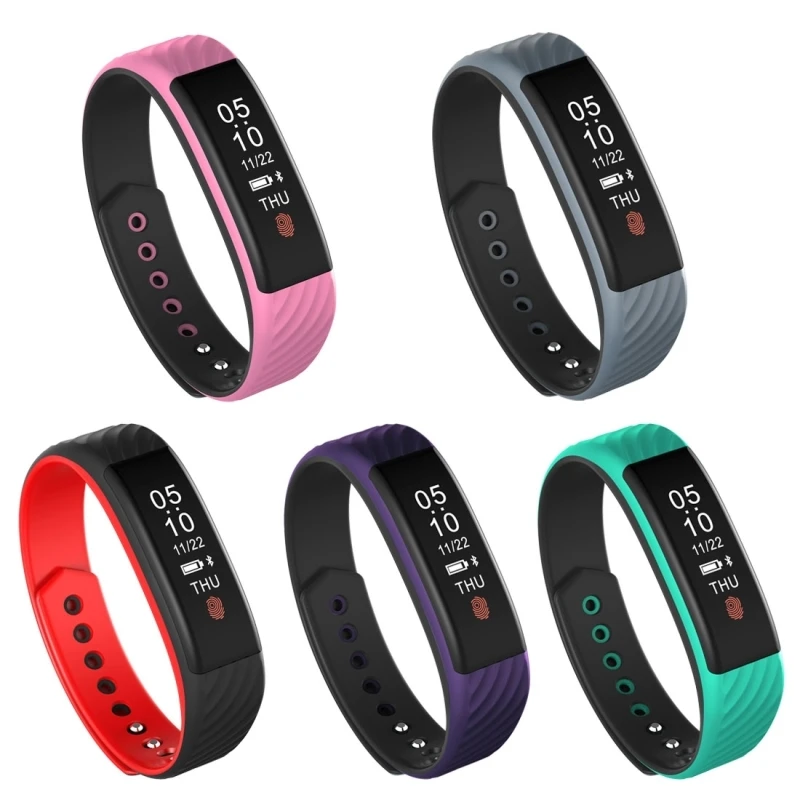 Waterproof Smart Bracelet Heart Rate Monitor OLED Touch Screen Smart Wristband Bluetooth Push Message Calories Burned