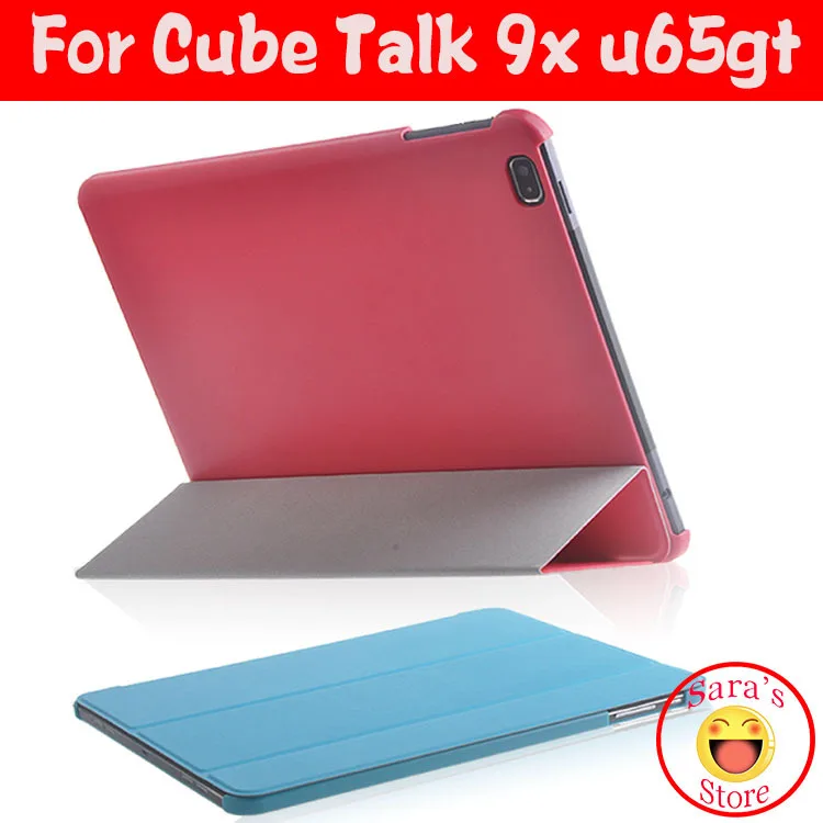

For Cube Talk9X case Smart stand Leather Case cover For Cube talk 9X U65GT 9.7 inch Tablet cover case +screen protector