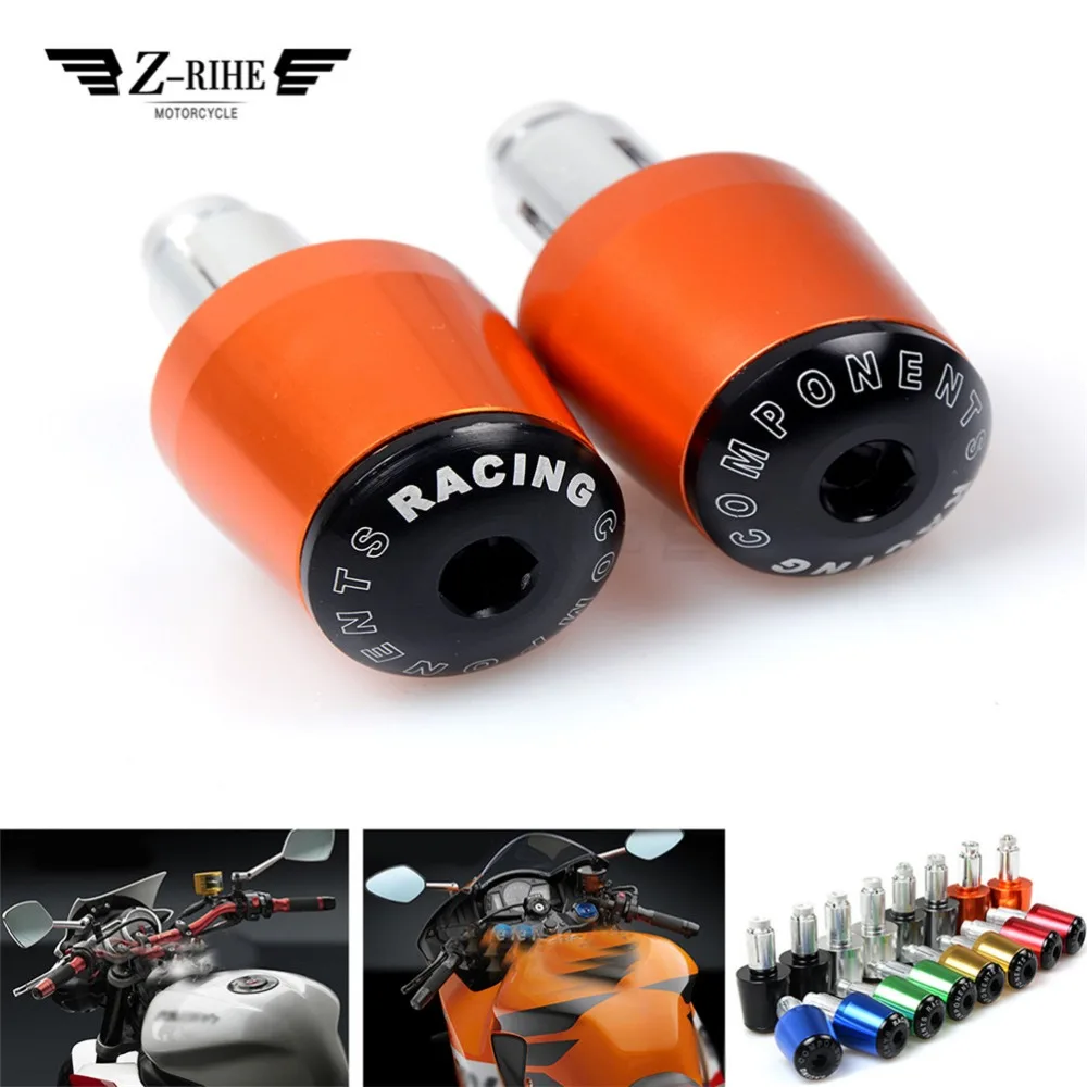 22mm CNC Aluminum Universal Motorcycle Handlebars Grips End Bar Ends