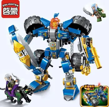 

Enlighten 2313 Building Blocks The War of Glory Castle Knights Machine Knight 3 Figures 372pcs Educational Bricks Toys Boy Gift