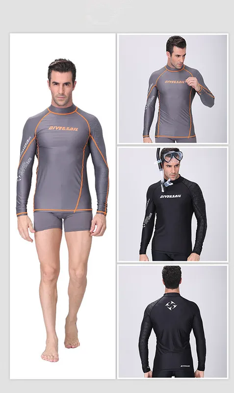 Для мужчин с длинными рукавами Медузы Tight печати открытый Купальники для малышек Защита от солнца prodected наружное Защита от солнца экран Сёрфинг Дайвинг Костюмы Для мужчин Спорт Рашгард
