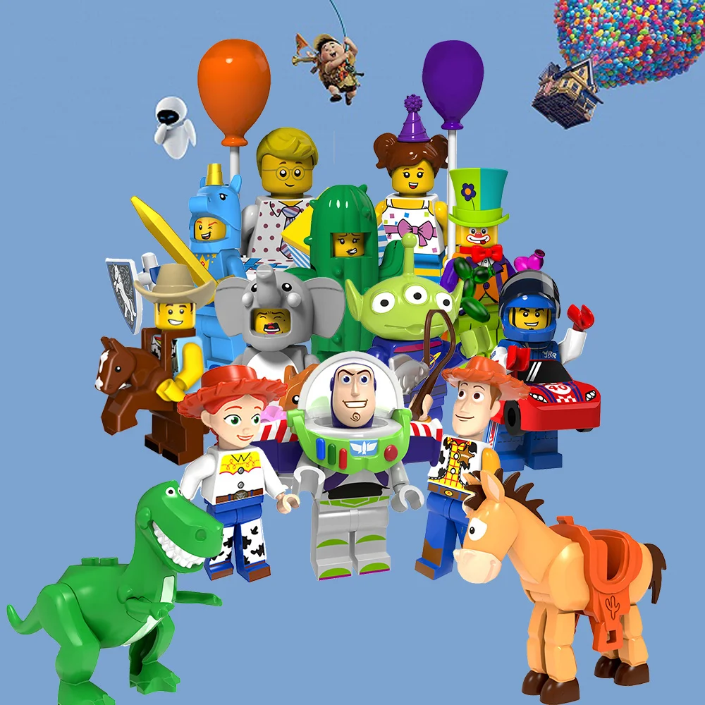 

Toys Story Minifigured Woody Jessie Toy Aliens Bulleye Rex Hamm Buzz Lightyear legoed Building Blocks Toy for children Gifts 32