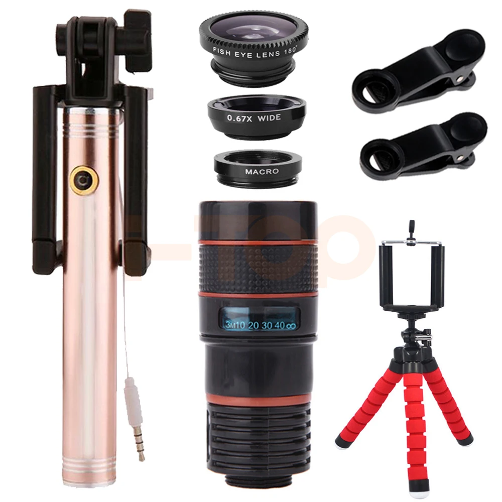 8X Telephoto Zoom Lenses Telescope Fisheye Wide Angle