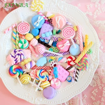 

FXINBA 1/3/5pcs Candy Macaron Charms For Slime Filler DIY Ornament Phone Decor Resin Charms Lizun Mud Clay Slime Supplies Toy