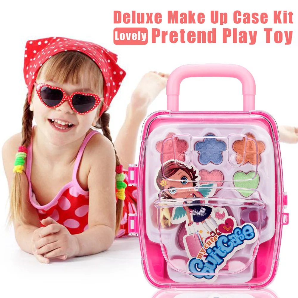 

Children Pretend Role Play Princess Girl's Pretend Play Toy Deluxe Beauty Makeup Cosmetic Palette Set NON TOXIC For Kids D6#