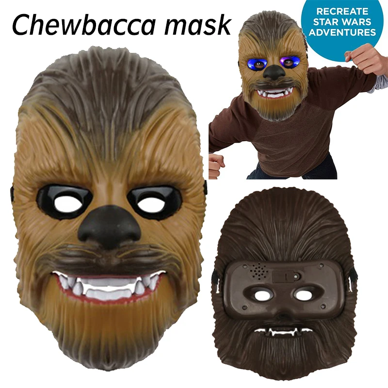 

Hot Sale Star Wars Force Awakens Chewbacca LED Light Mask Party & Halloween superhero Mask With Voice Gift for boy