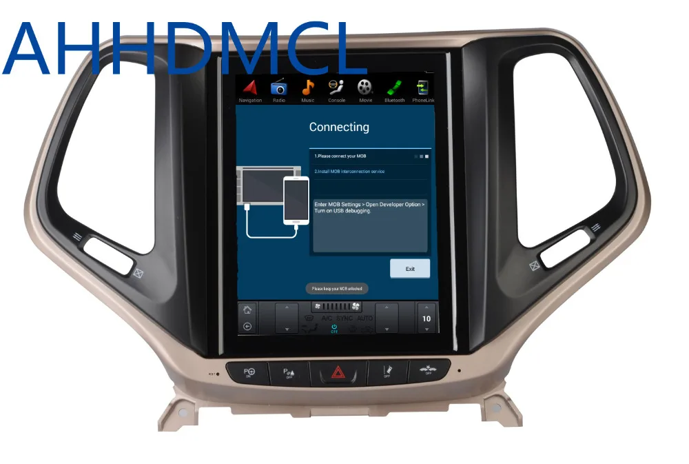 Perfect Car Multimedia Player PC PAD Tesla Style Multimedia Player Android 7.1 GPS For Cherokee 2014 2015 2016 2017 4