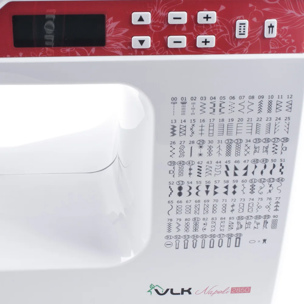 Швейная машина VLK Napoli 2850 (169 видов строчки, регулировка натяжения, LED дисплей, подсветка, прямой и обратный ход)