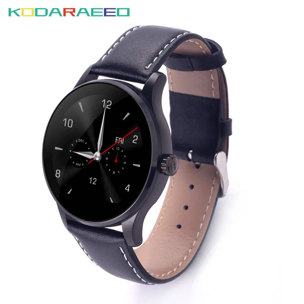 

K88H Smart Watch 1.22 Inch IPS Round Screen Support Sport Heart Rate Monitor Bluetooth SmartWatch For Apple Huawei IOS Android