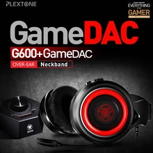 PLEXTONE G600 GameDAC Игровые наушники шлем Стерео наушники для ПК Проводная, USB, игровая гарнитура с микрофоном для компьютера ноутбука