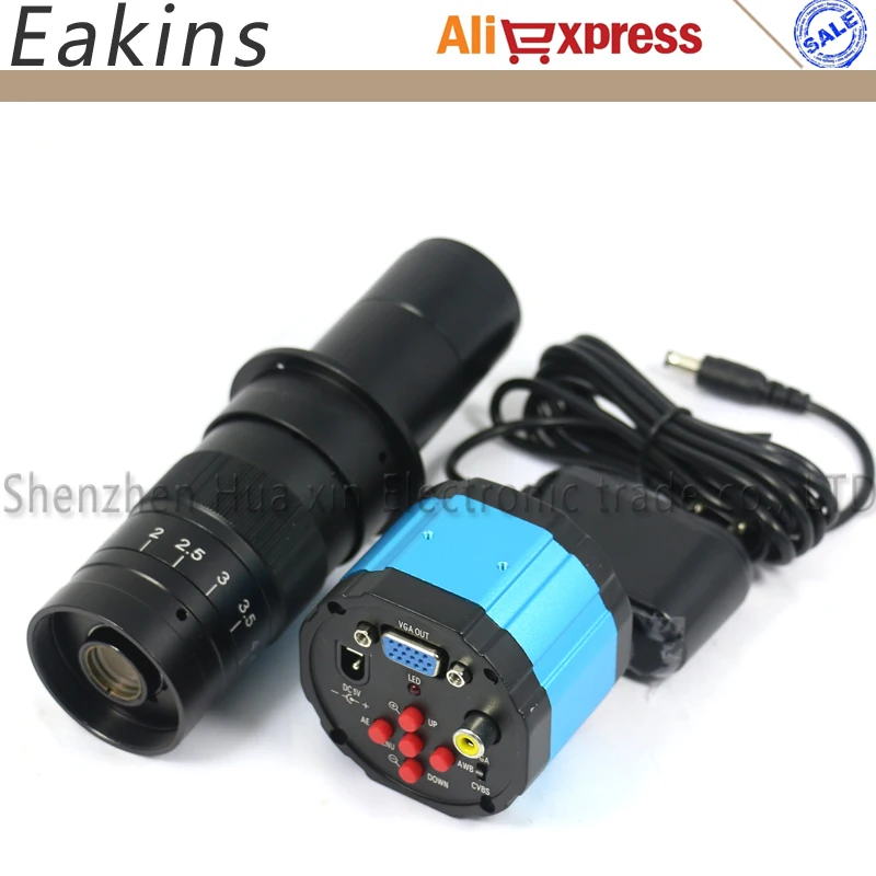 Free shipping HD 2.0MP 2 in1 Digital Industrial Microscope Camera +180X