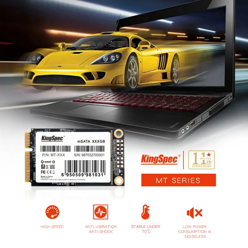 Kingspec mSATA SSD Внутренний SATA MLC 8 ГБ 16 32 64 Гб 128 флэш накопитель твердотельный диск