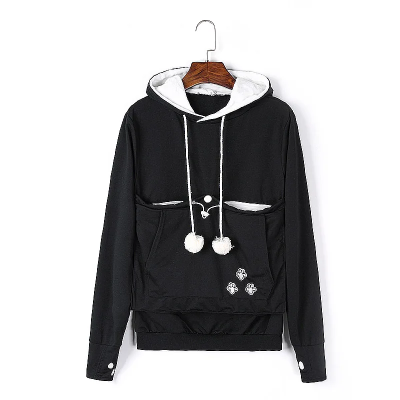 Mewgaroo Nyangaroo Cat Dog Pet Casual Unisex Kangaroo Coat Hoodies Sweatershirts Kangaroo Grey Cat 