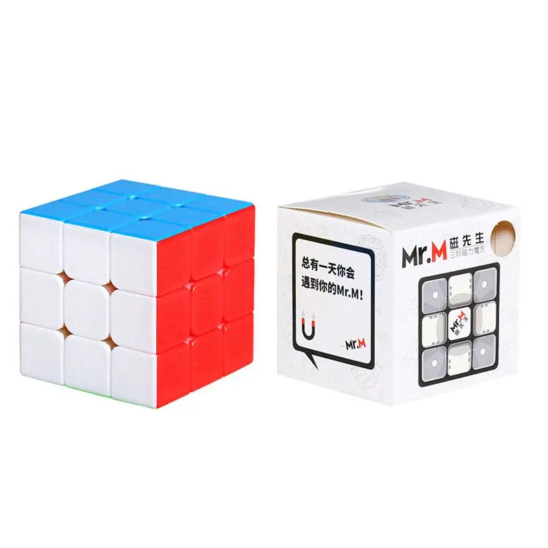 Puzzles para Crianças Shengshou Cubo Magnético Twisty Puzzle Brinquedo Colorido Stickerless Brinquedos 3x3x3 Mr. m 3 Cheap Cubos mágicos