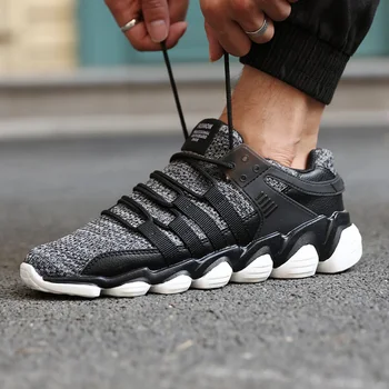 

Selling High Quality Gray Men Shoes Adults Fashion Casual Shoes Hombre Breathable Sapatos Sweat Absorption Lightweight Sneakers