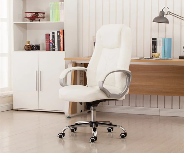 Многофункциональное офисное кресло boss компьютерное модное повседневное кресло для подтягивания персонала эргономичное домашнее кресло для отдыха - Цвет: White
