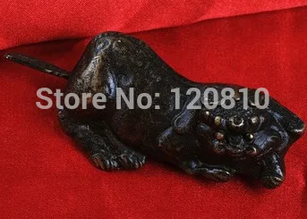 

Chinese Carved Copper Brass Lock Padlock Key Animal statue