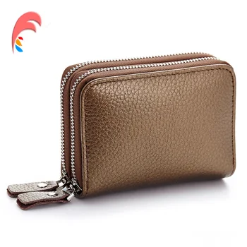 

New Genuine Leather Women Men ID Card Holder Card Wallet Purse Credit Card Vintage Bank Business Card Holder Protector Organizer