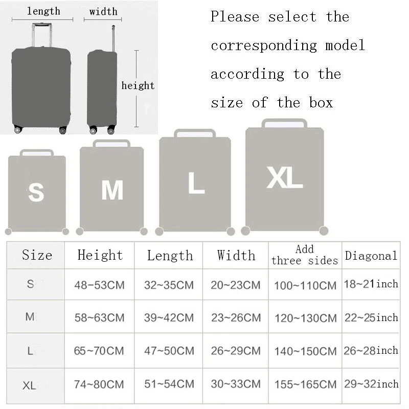 LXHYSJ Чехол для багажа эластичный багажный Защитный чехол Чехол для багажа подходит for18-32 дюймов Чехол чехол Аксессуары для путешествий