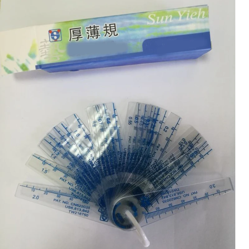 Измеритель толщины зазора 20 лезвий от 0 05 до 2 мм|plastic 2mm|plastic bladeplastic thick |