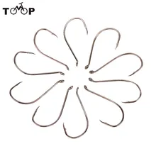 10 шт./лот рыболовные крючки из углеродистой стали 4 размера 2#4#6#8# Кривошипные свинцовые крючки морские рыболовные снасти Pesca