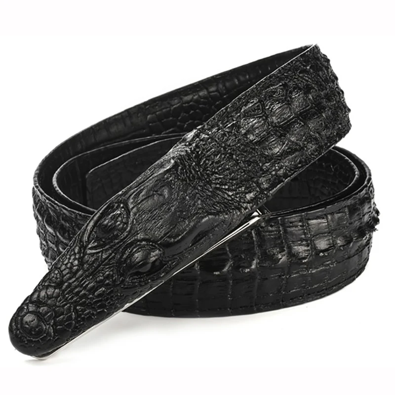 Mens Belts Luxury Designer Alligator Leather Belt Men High Quality Ceinture Homme Cinto ...