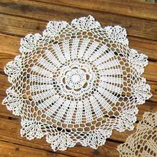 Вязаные Салфетки 38 см круглые 15 дюймов винтажные настольные коврики для свадьбы