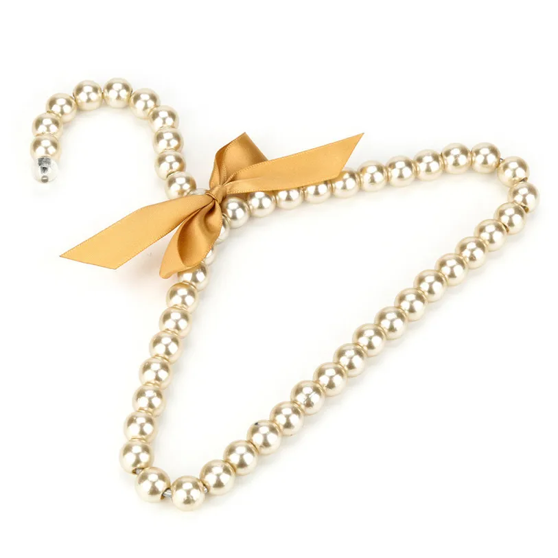 Fashion Pearl Bow Clothes Clothing Rack Hanger For Kids Children Dog Puppy Cat Clothing Hangers Racks Pet Accessories 40JA9 (47)