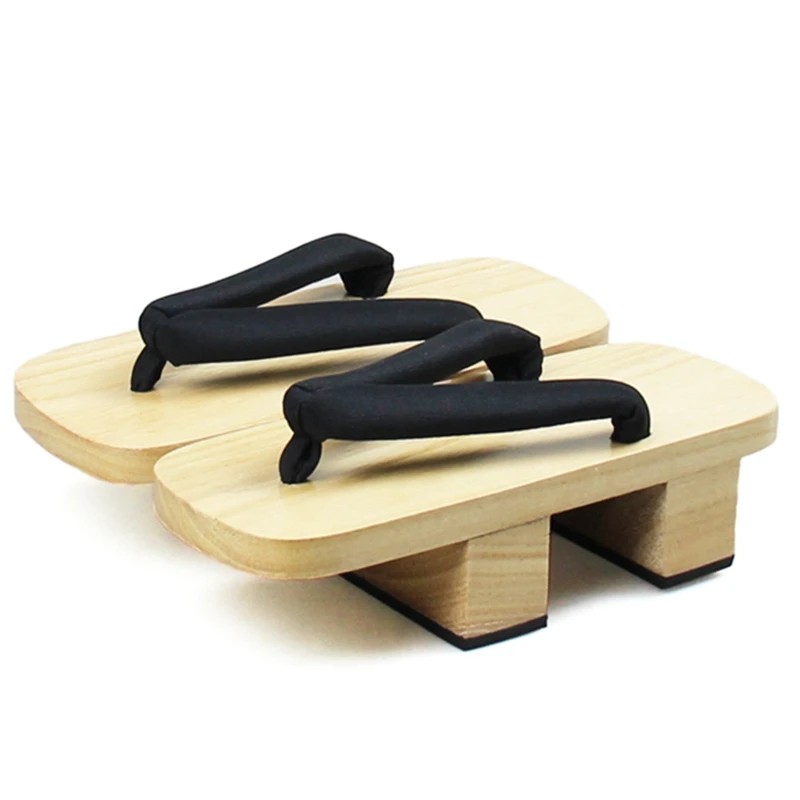 

Heel Flip-flops Women Sandals Japanese Geta Clogs Wooden Anti-slip Slippers Female Bidentate Wood Sandals Cosplay Shoes Summer