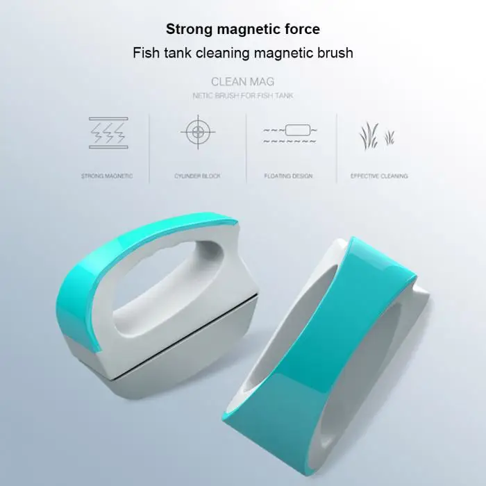 Аквариумная щетка для аквариума очиститель оконного стекла приспособление для очистки поверхностей полезный двойной боковой QJS магазин