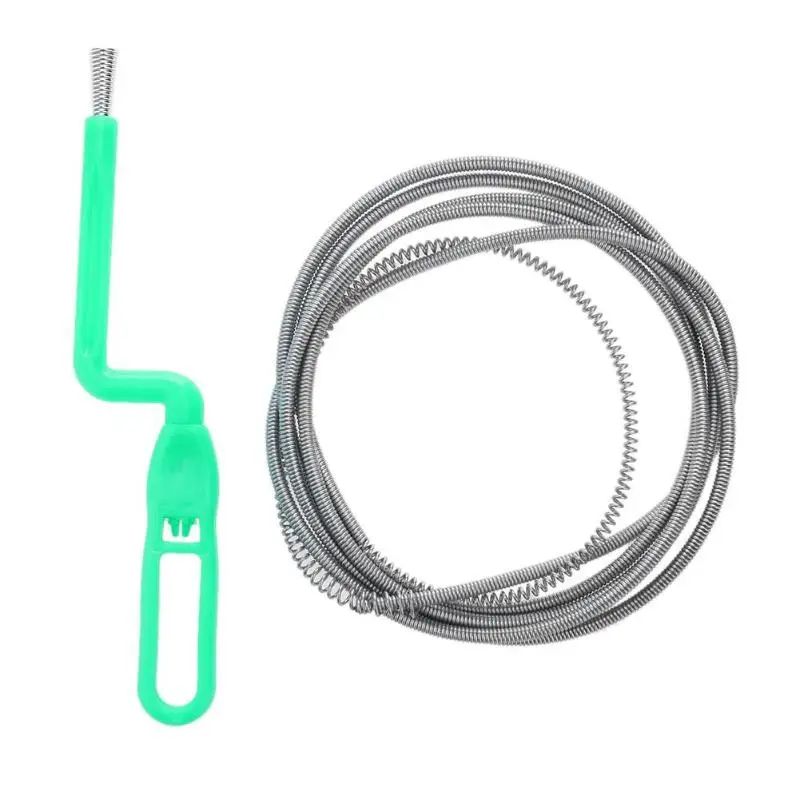 Long Sewer Cleaning Wire Spring Home Bendable Sink Tub Toilet Dredge Pipe Snake Removal Clog Hair Filter Drain Cleaners Tools