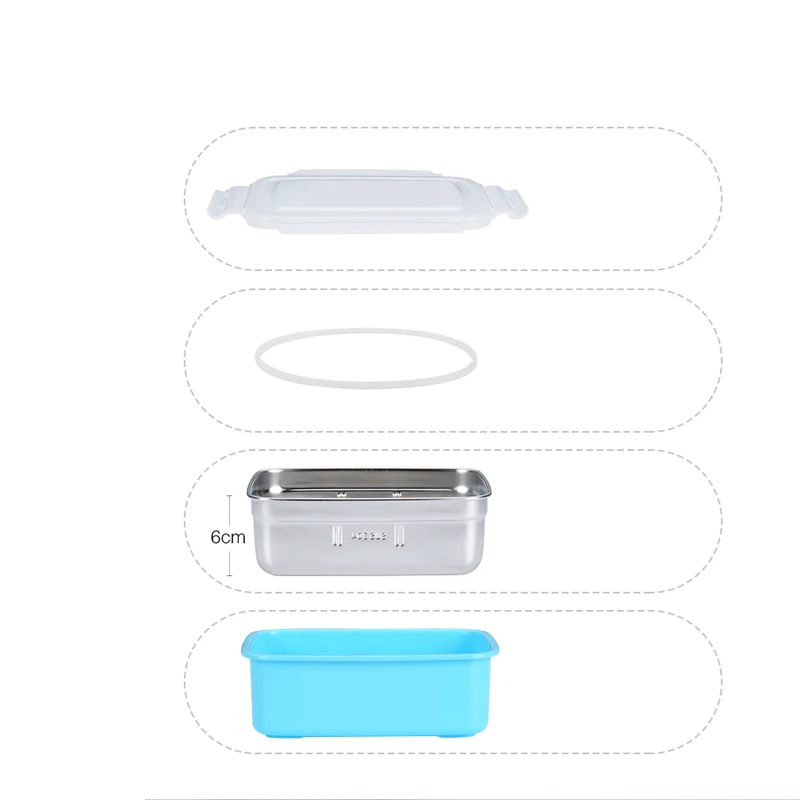 Korea Japanese Style Kids Bento Lunch Box Stainless Steel Portable Sushi Food Storage Container School Student China Meal Prep