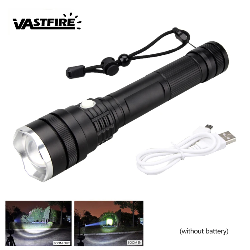 

Ultra Bright XHP50 Tactical 3Mode Zoomable Gun Light Waterproof Airsofe Hunting flashlight Weapon Light Lantern Build-in Battery