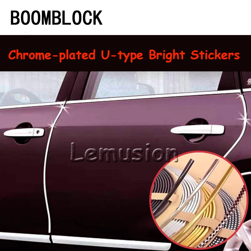 BOOMBLOCK 3 м Стайлинг кузова автомобиля хромированная полоса наклейки для Audi A4 A3 A6 C6 B7