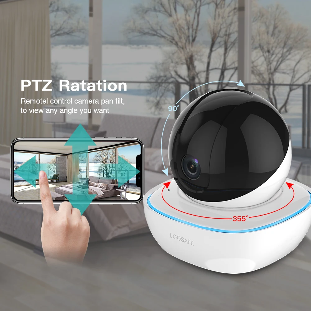LOOSAFE HD Security IP Camera Wi-Fi 1080P Wireless Home Alarm Security Surveillance CCTV Camera Infrared P2P Onvif Video Audio LOOSAFE HD Security IP Camera Wi-Fi 1080P Wireless Home Alarm Security Surveillance CCTV Camera Infrared P2P Onvif Video Audio