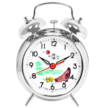 

loudly pointer single-sided simple modern sleeping Alarm clock playing bells wind mechanical copper core Retro Old metal