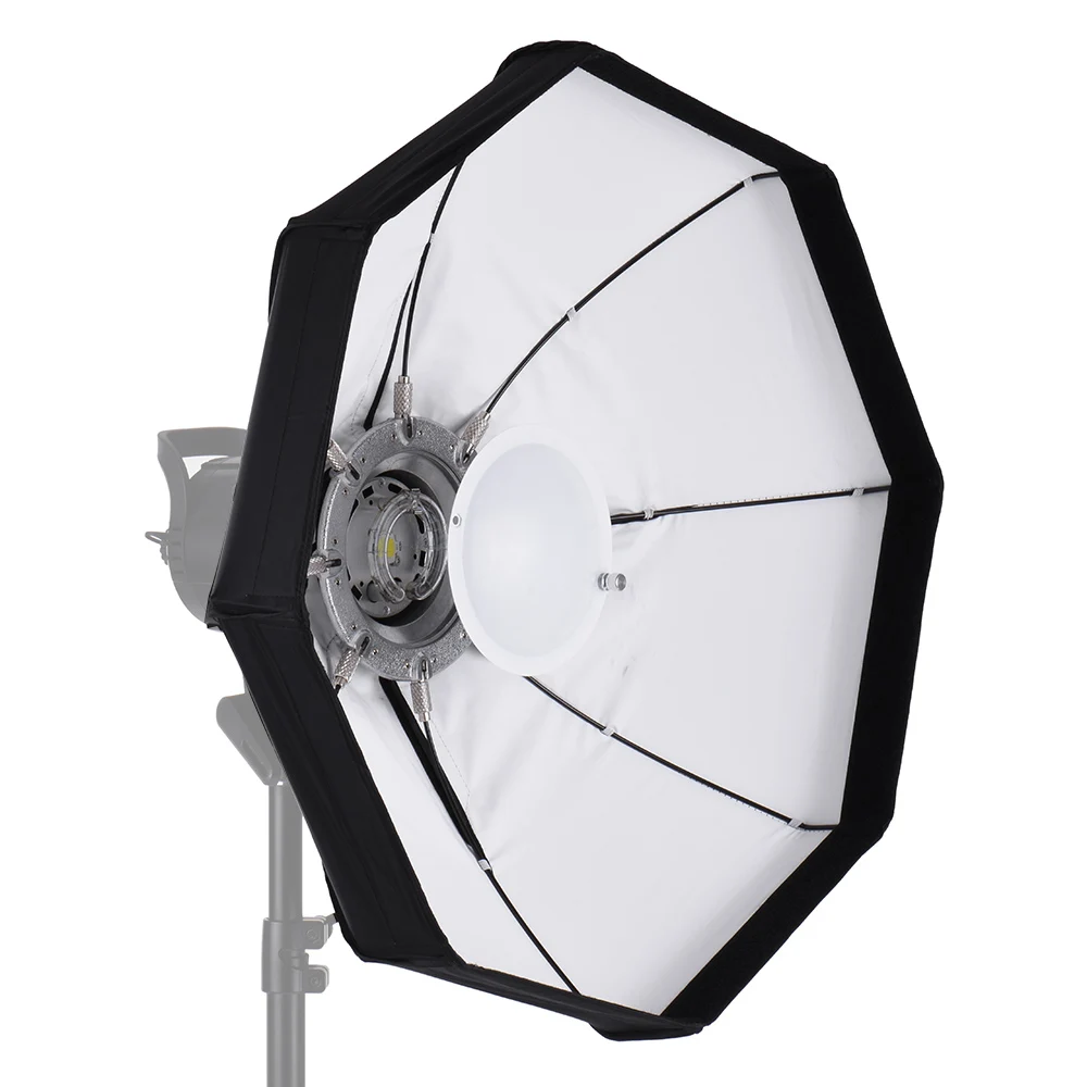 

8-Pole 60cm Professional White Foldable Beauty Dish Softbox with Bowens Mount for Studio Strobe Flash Light