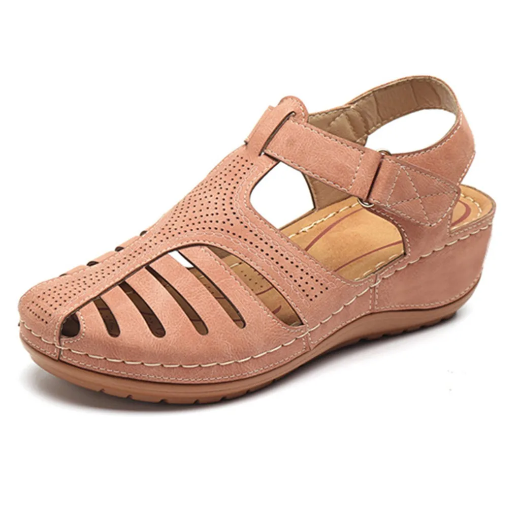 SAGACE/удобные женские сандалии с круглым носком; обувь на мягкой подошве; летняя модная повседневная обувь на липучке; 1 июля